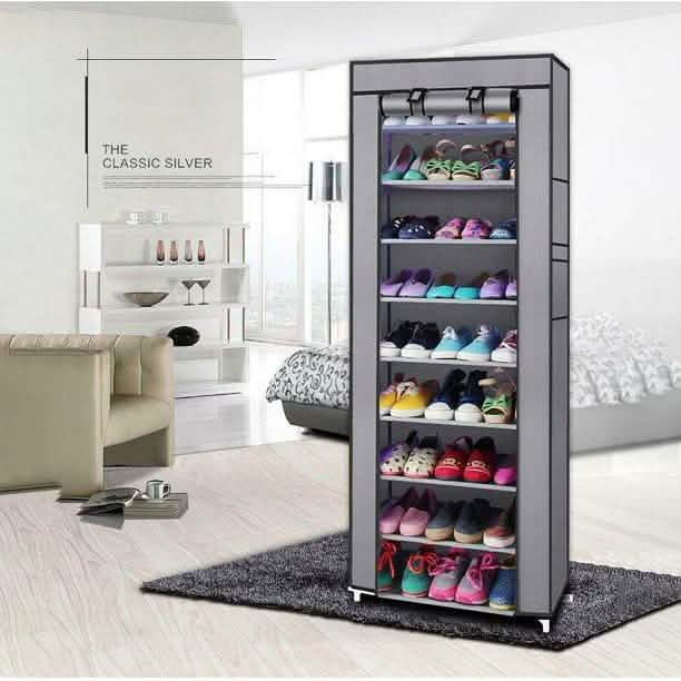 10-Layer 9 Grid Shoe Rack Shelf Storage Closet Organizer