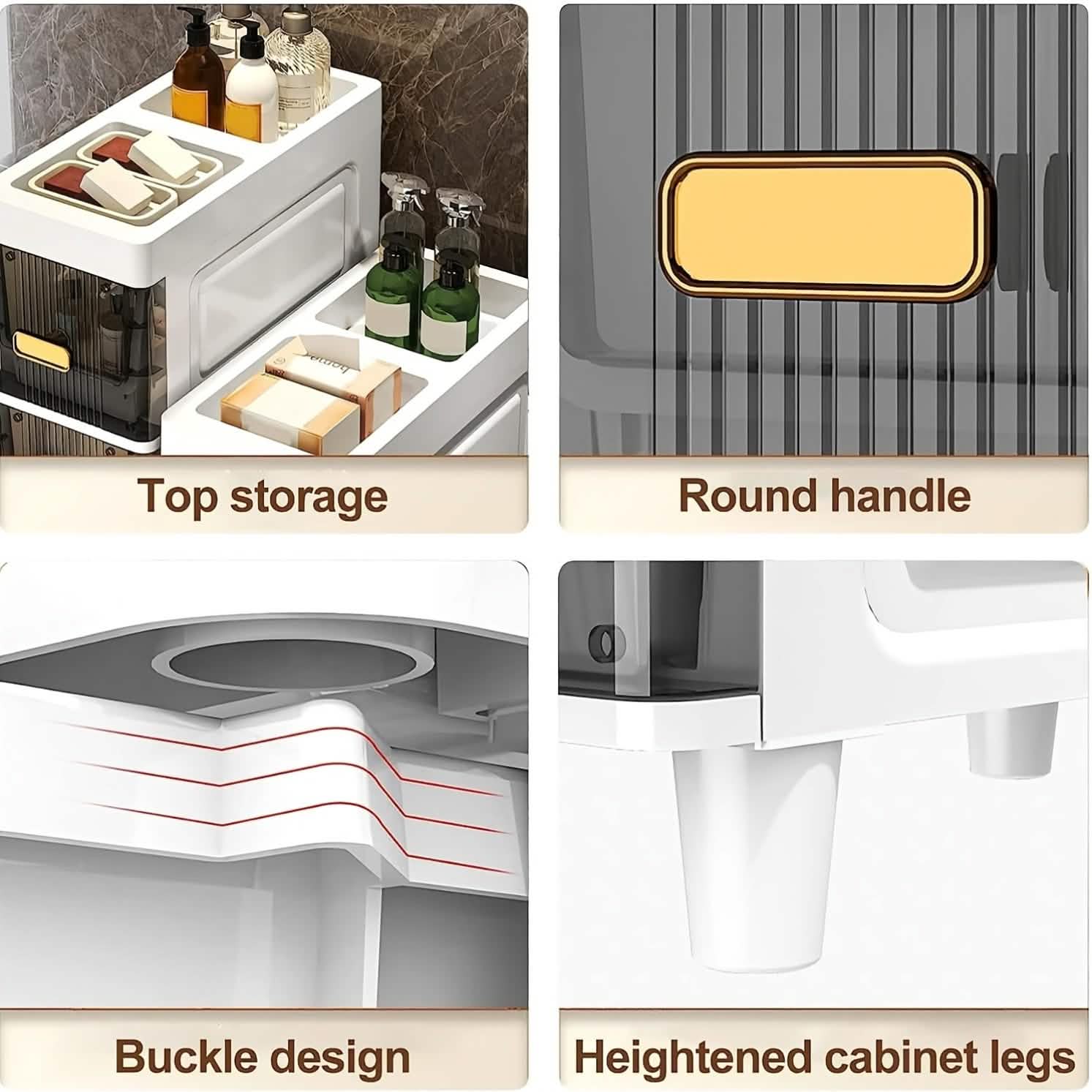 Slimline Multi-Drawer Storage Cabinet – 3, 4, or 6 Layer