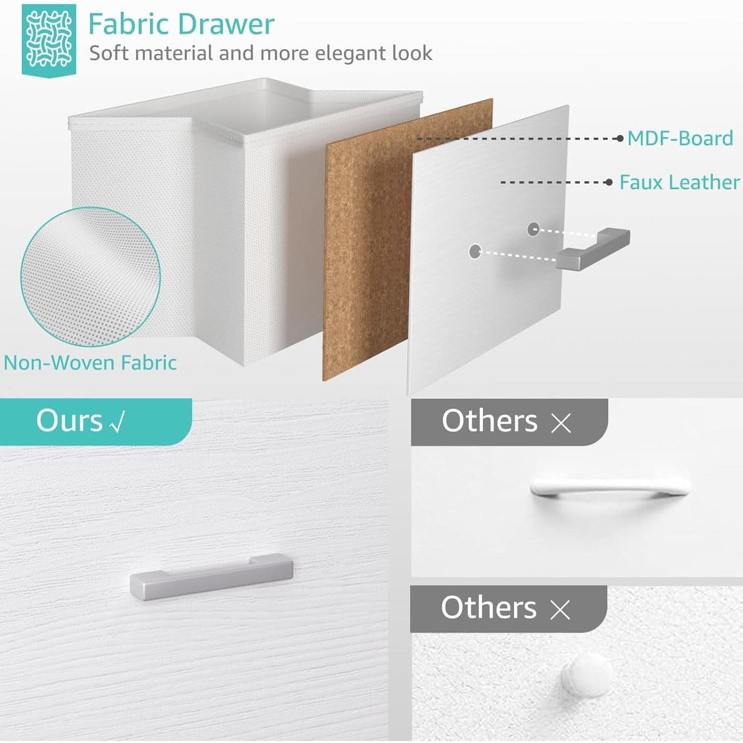 White Dresser With 6 Drawers For Bedroom Storage Solutions