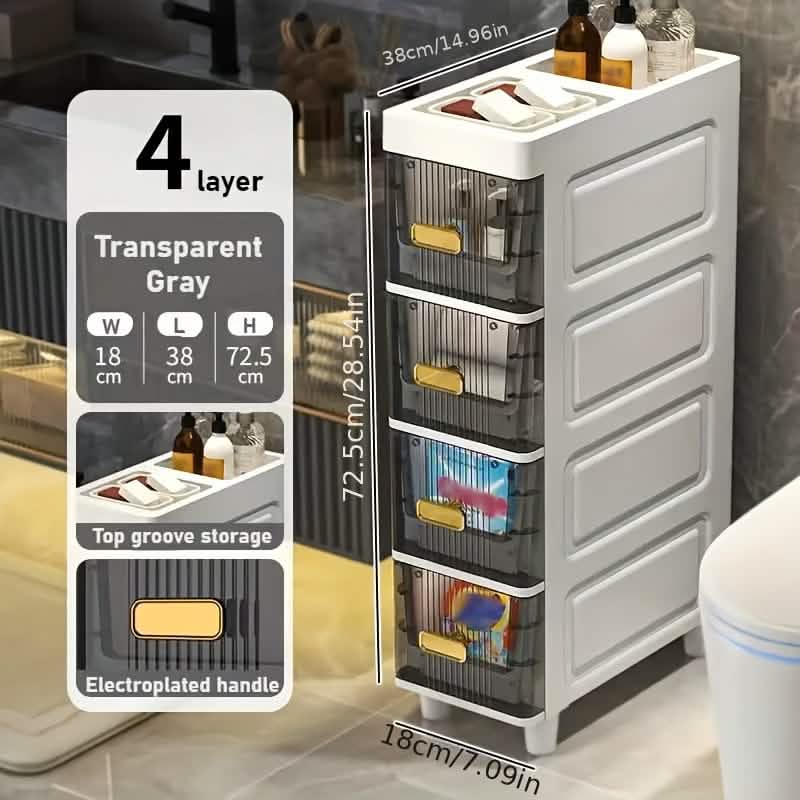 Slimline Multi-Drawer Storage Cabinet – 3, 4, or 6 Layer