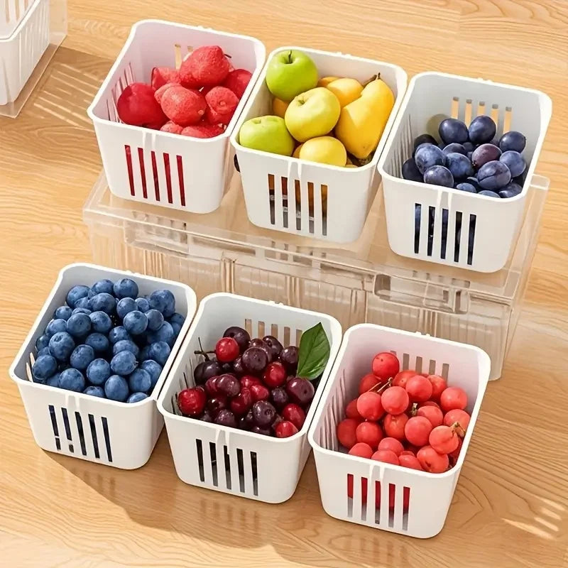 Square Food Storage Containers Set – Clear Refrigerator Organizer Boxes