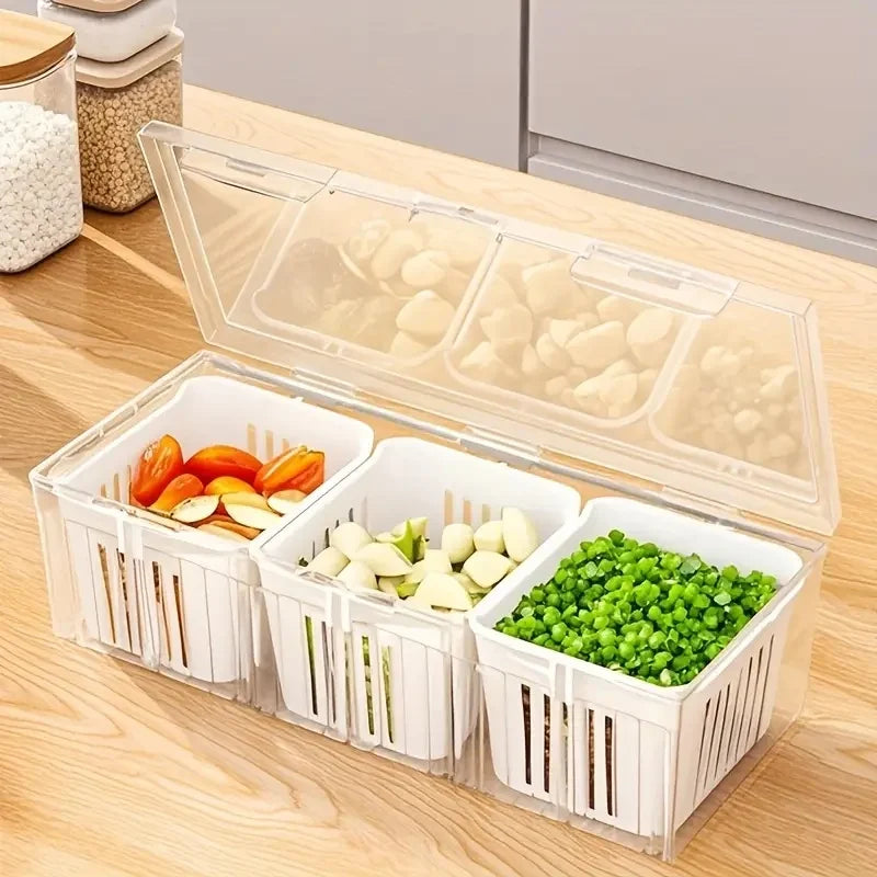 Square Food Storage Containers Set – Clear Refrigerator Organizer Boxes