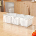 Square Food Storage Containers Set – Clear Refrigerator Organizer Boxes