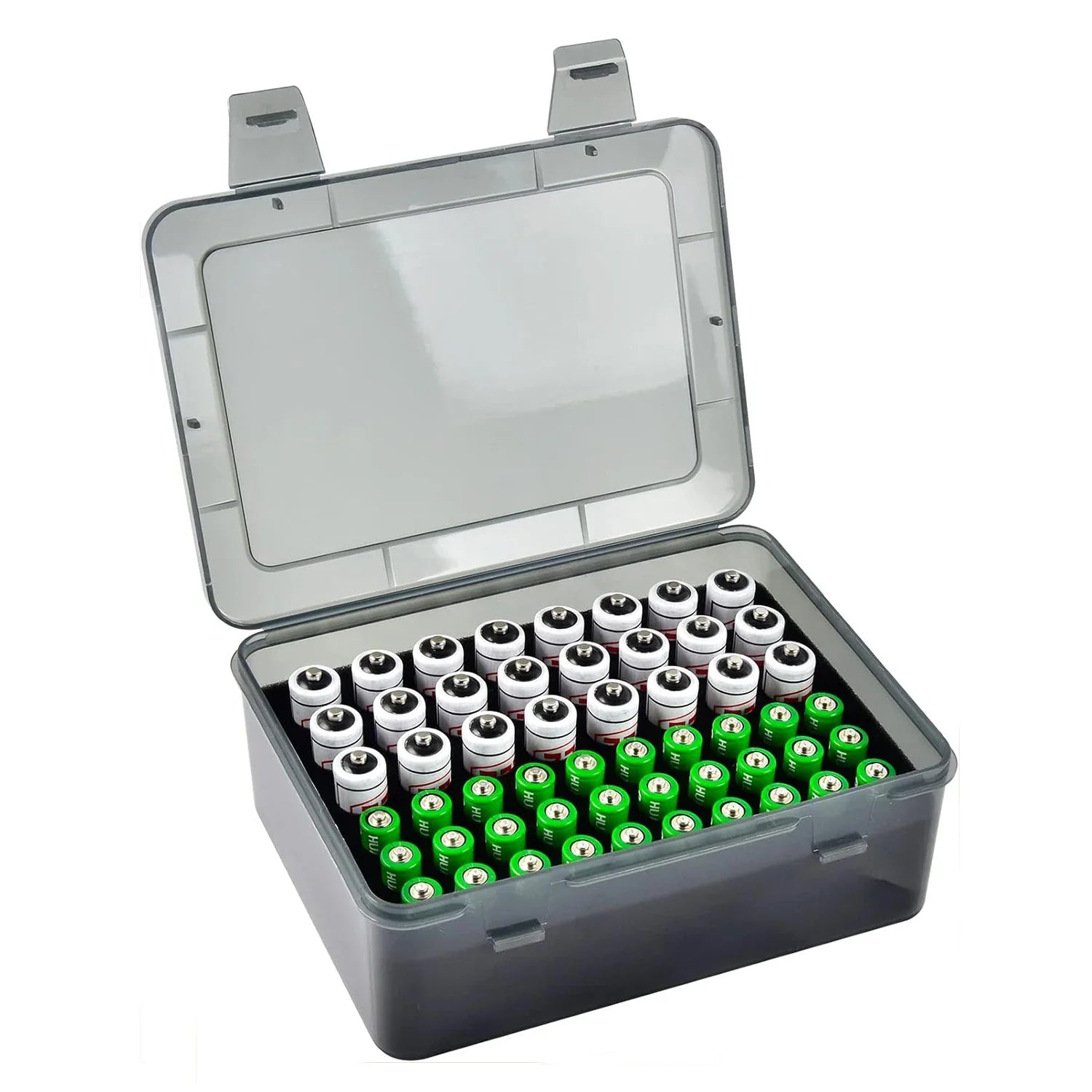 Battery Storage Case Battery Holder Holds 54 AA AAA Battery Storage Organizer for Garage Container Home Drawer Organization