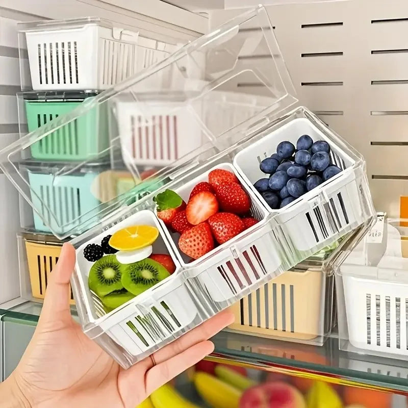 Square Food Storage Containers Set – Clear Refrigerator Organizer Boxes