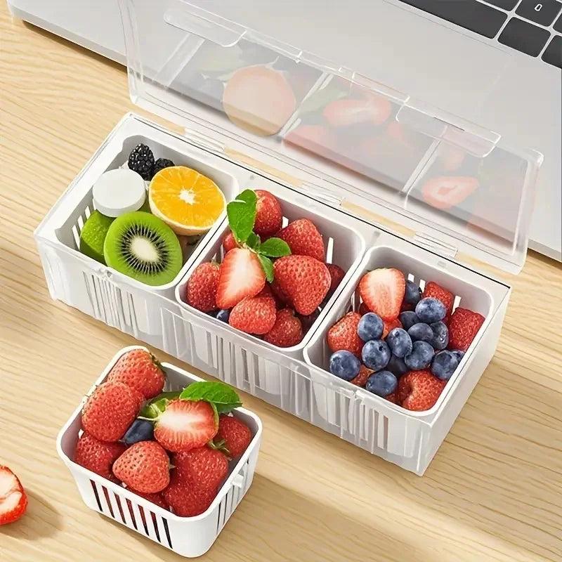 Square Food Storage Containers Set – Clear Refrigerator Organizer Boxes