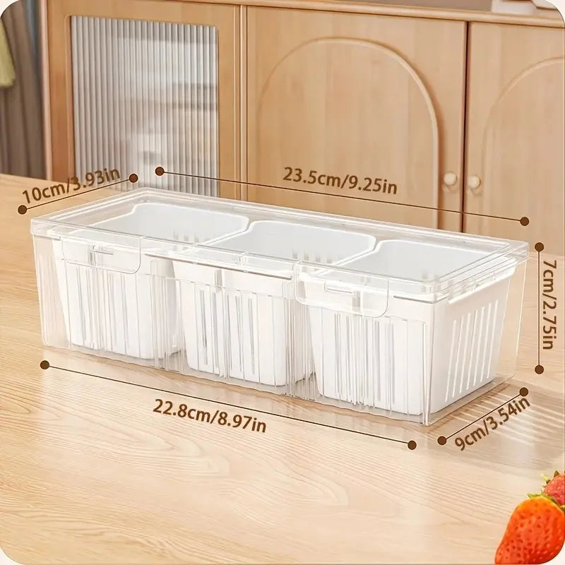 Square Food Storage Containers Set – Clear Refrigerator Organizer Boxes
