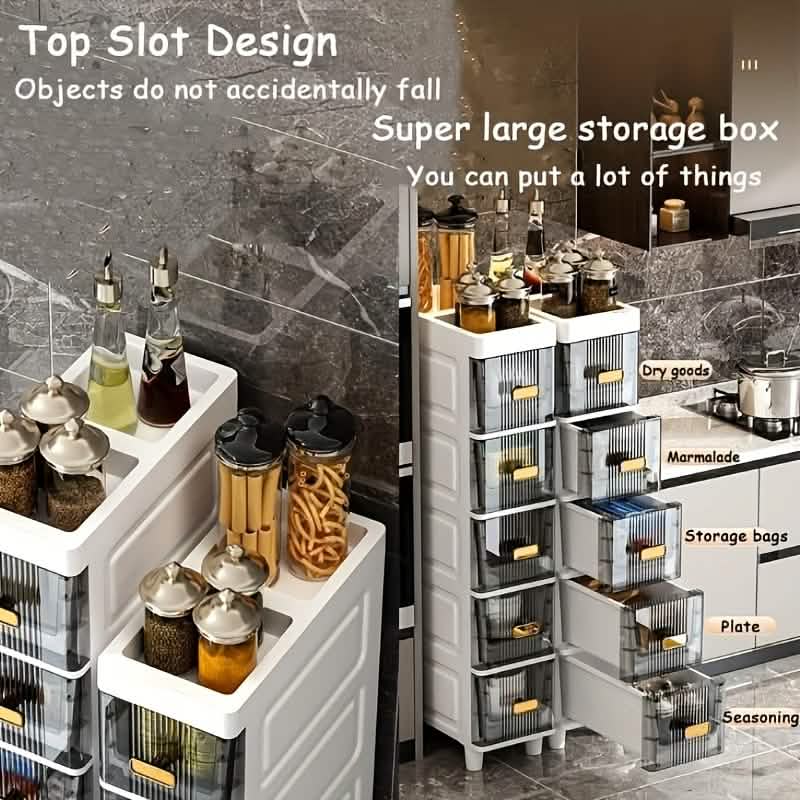 Slimline Multi-Drawer Storage Cabinet – 3, 4, or 6 Layer